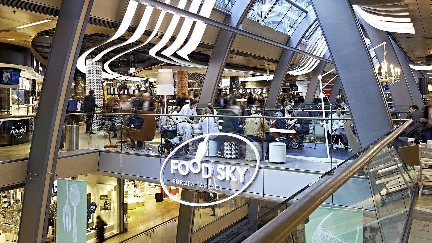 Gastronomietempel 'Foodsky' in der Europa Passage Hamburg